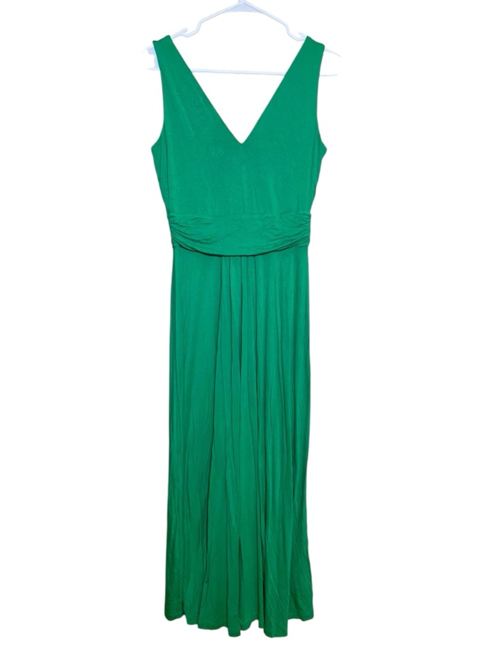Boden Kelly Green Sleeveless V-Neck Jersey Knit Maxi Dress Size 6P
